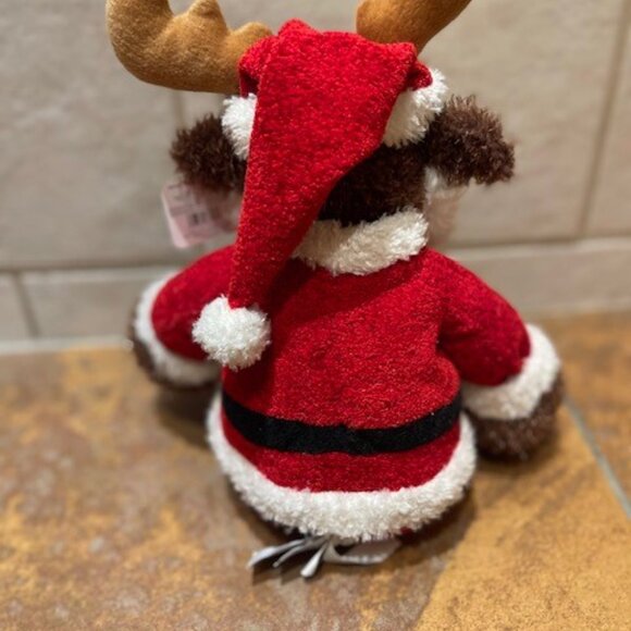 Gotta Getta Gund Santa Sparkle Moose JR. Plush 13" 88589 Christmas - Picture 3 of 6